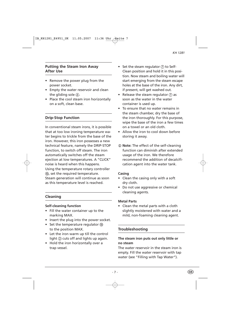 Kompernass KH1281-04/07-V1 User Manual | Page 9 / 10