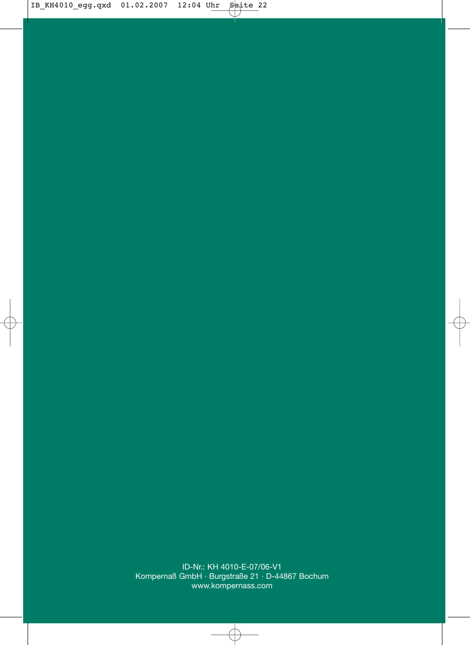 Kompernass KH 4010 User Manual | Page 22 / 22