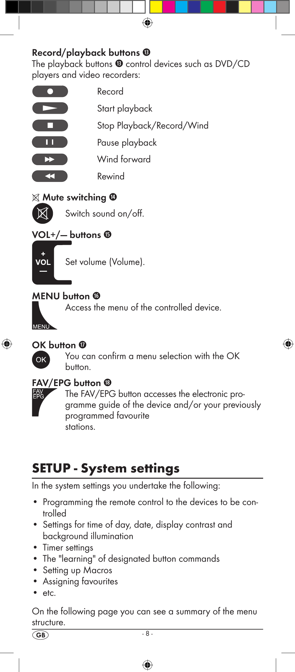 Setup - system settings | Kompernass SILVERCREST KH 2156 User Manual | Page 10 / 26