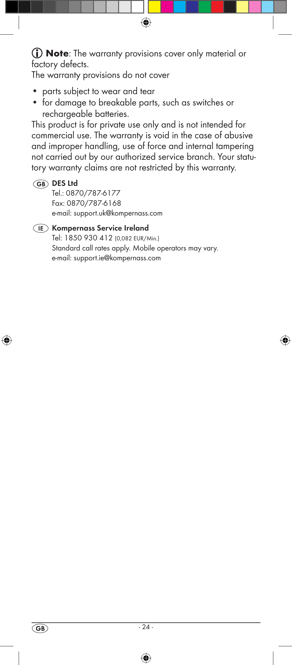 Kompernass SILVERCREST KH 2156 User Manual | Page 26 / 26