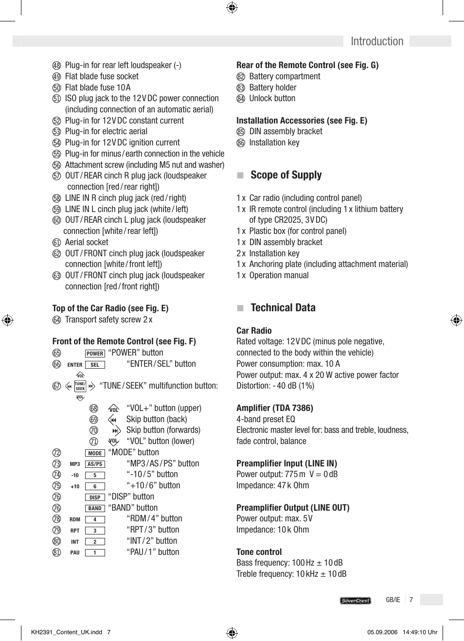 Introduction | Kompernass KH 2391 User Manual | Page 5 / 26