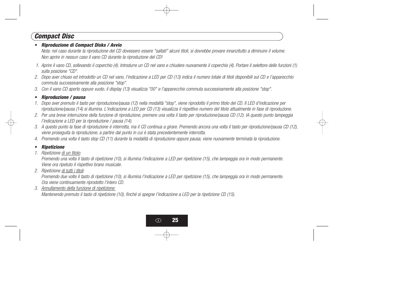 Compact disc | Kompernass KH 868 User Manual | Page 25 / 58
