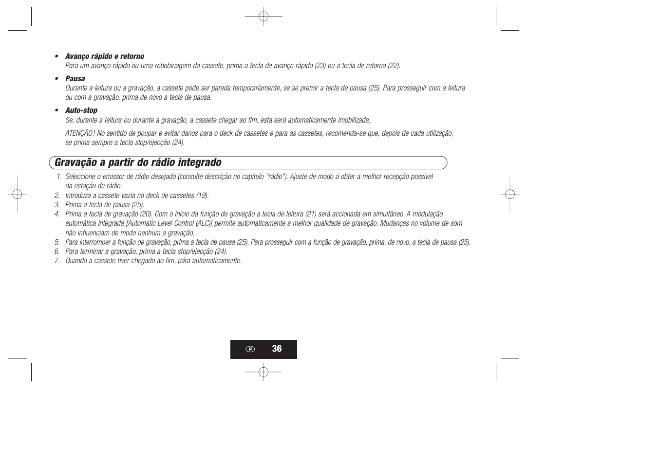 Gravação a partir do rádio integrado | Kompernass KH 868 User Manual | Page 36 / 58
