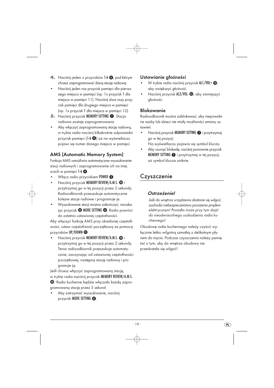 Czyszczenie | Kompernass KH 2289 User Manual | Page 21 / 72