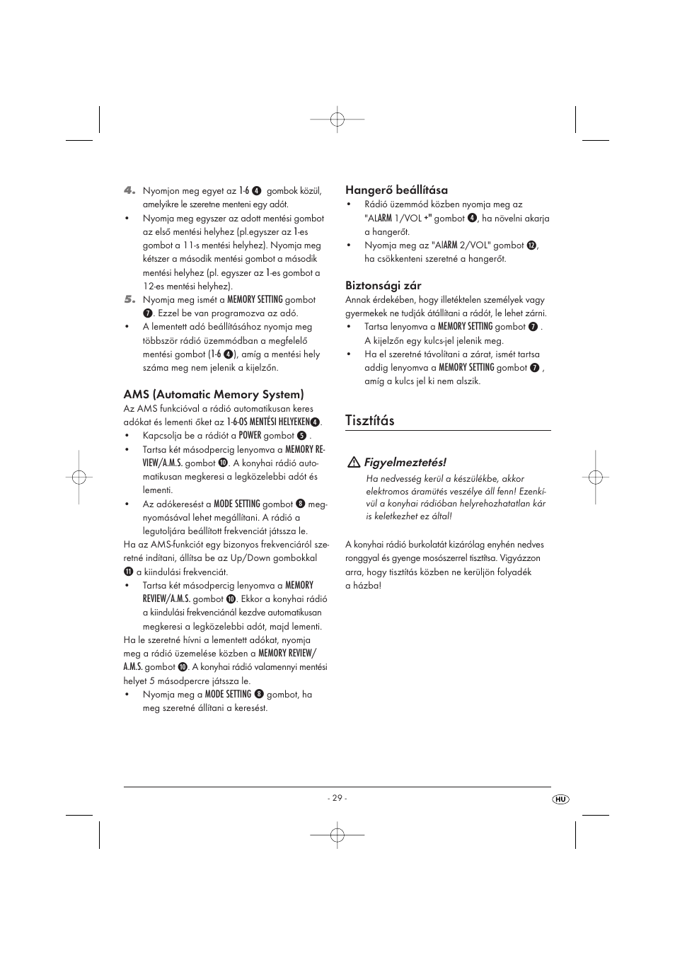 Tisztítás | Kompernass KH 2289 User Manual | Page 31 / 72