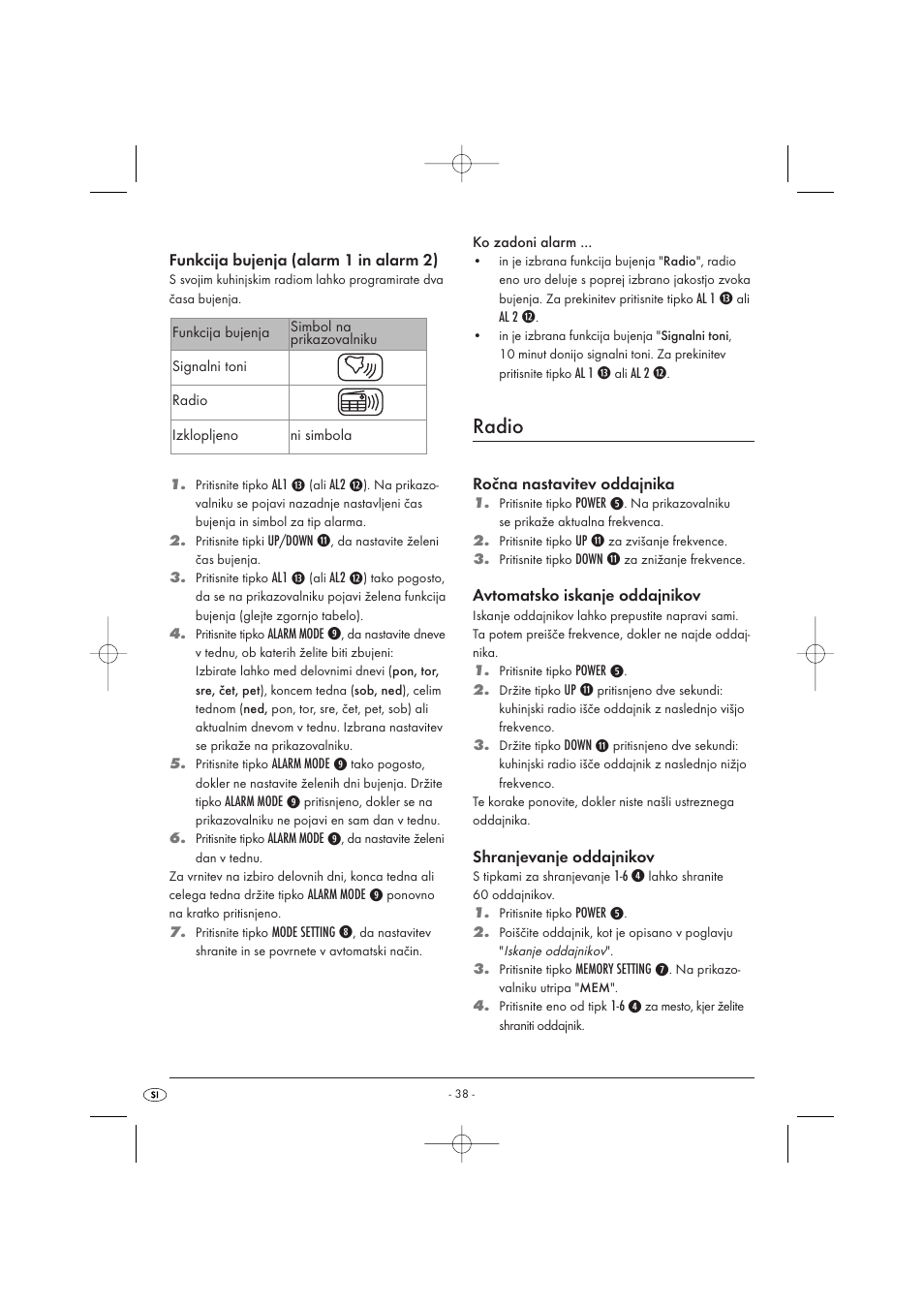 Radio | Kompernass KH 2289 User Manual | Page 40 / 72