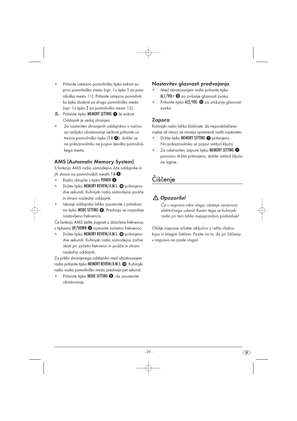 Čiščenje | Kompernass KH 2289 User Manual | Page 41 / 72