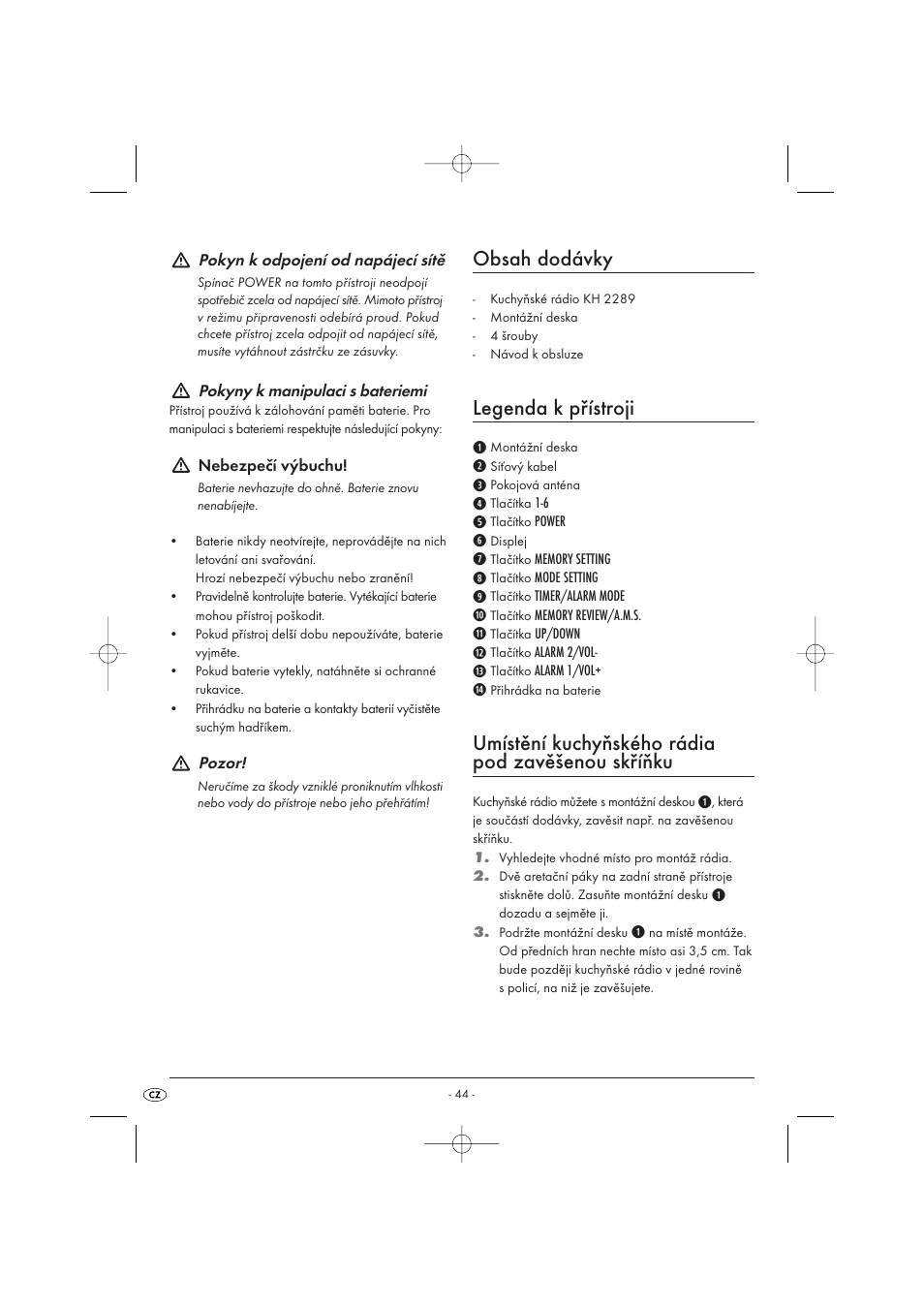 Kompernass KH 2289 User Manual | Page 46 / 72