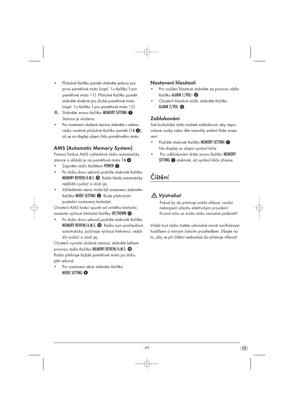 Čištění | Kompernass KH 2289 User Manual | Page 51 / 72