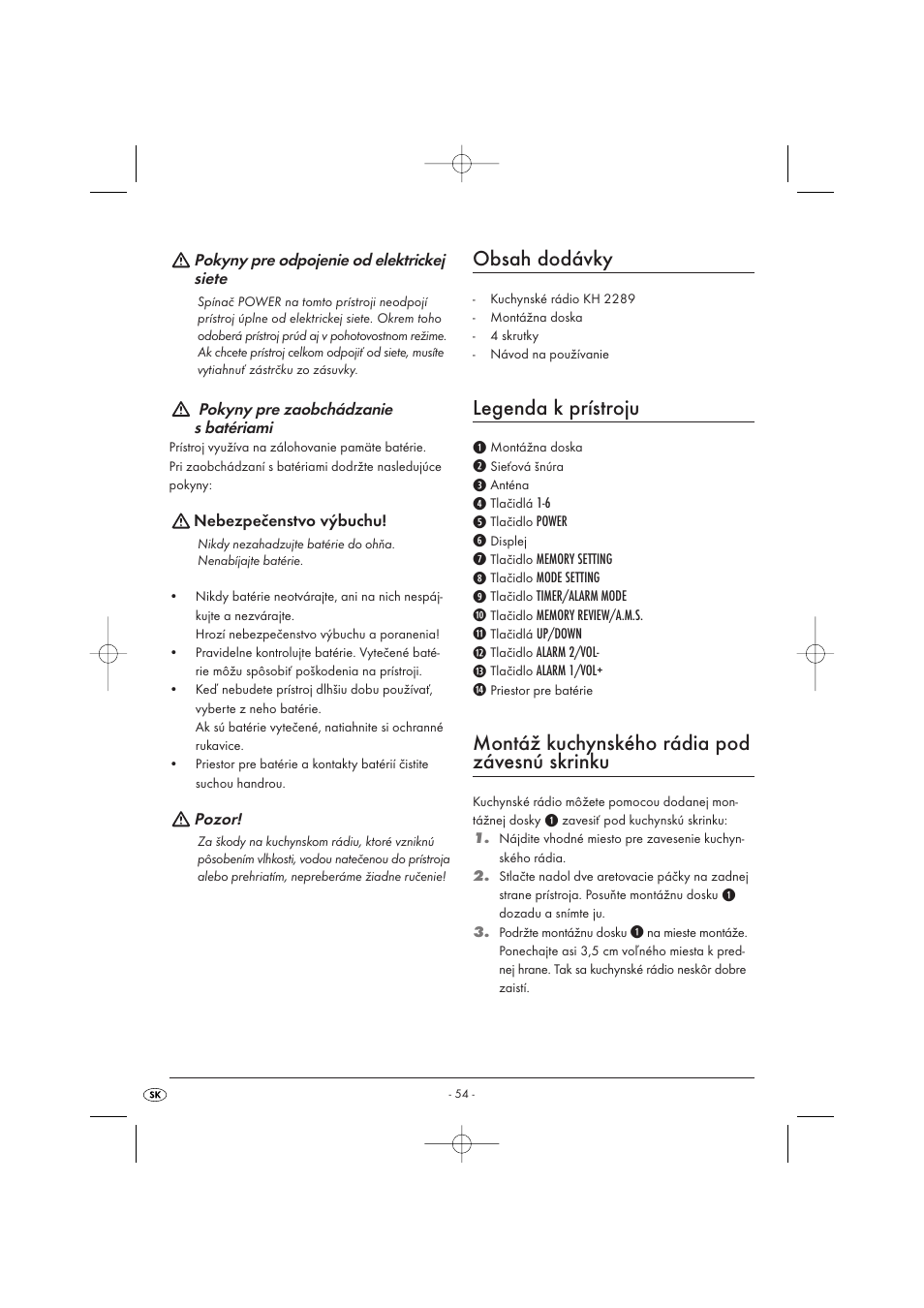 Kompernass KH 2289 User Manual | Page 56 / 72