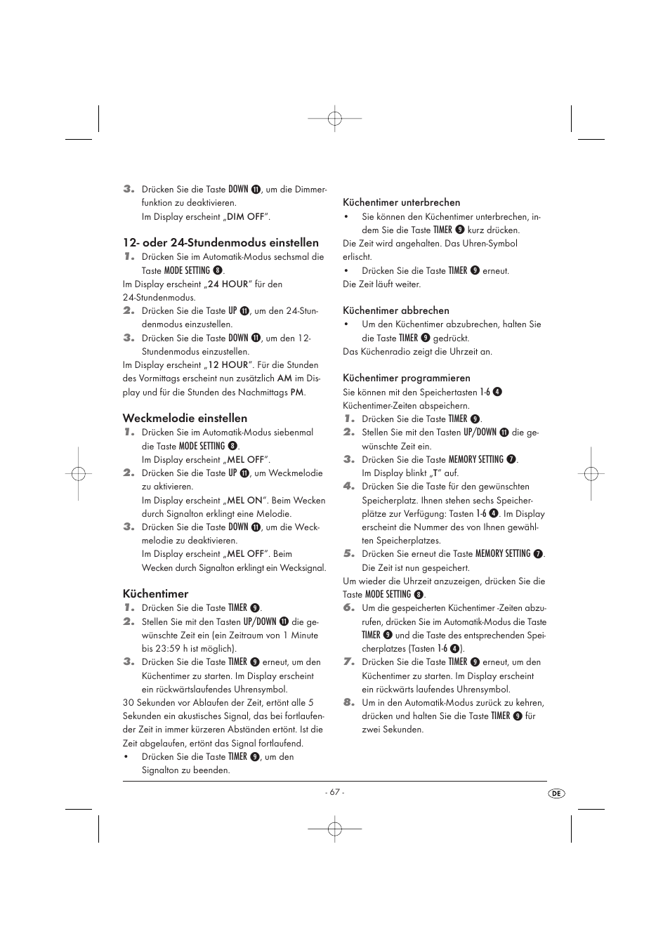 Kompernass KH 2289 User Manual | Page 69 / 72