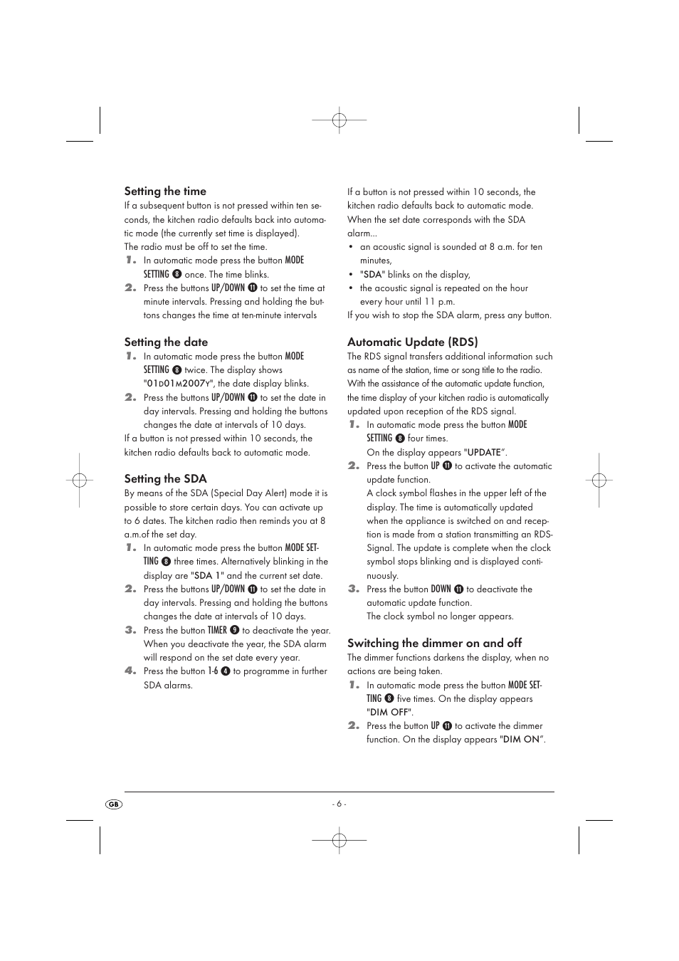 Kompernass KH 2289 User Manual | Page 8 / 72