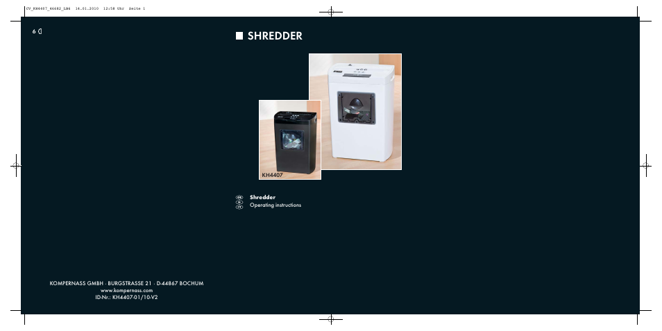 Kompernass KH4407 User Manual | 8 pages