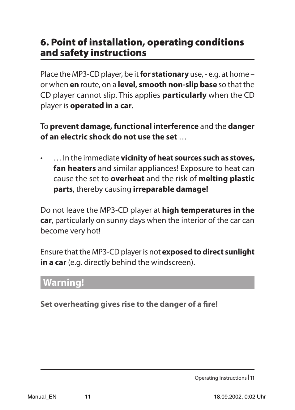 Warning | Kompernass KH 2257 User Manual | Page 13 / 52