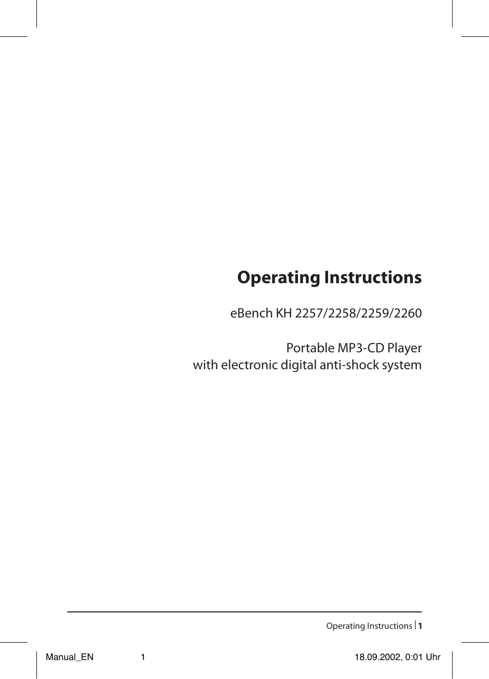 Operating instructions | Kompernass KH 2257 User Manual | Page 3 / 52