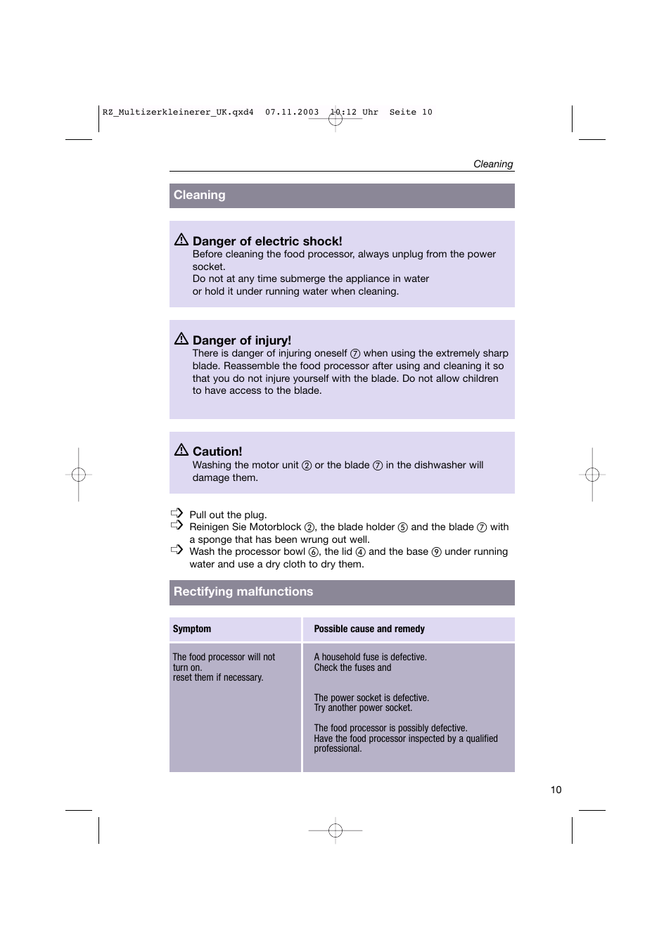 Kompernass Bifinett KH 1160 User Manual | Page 9 / 12
