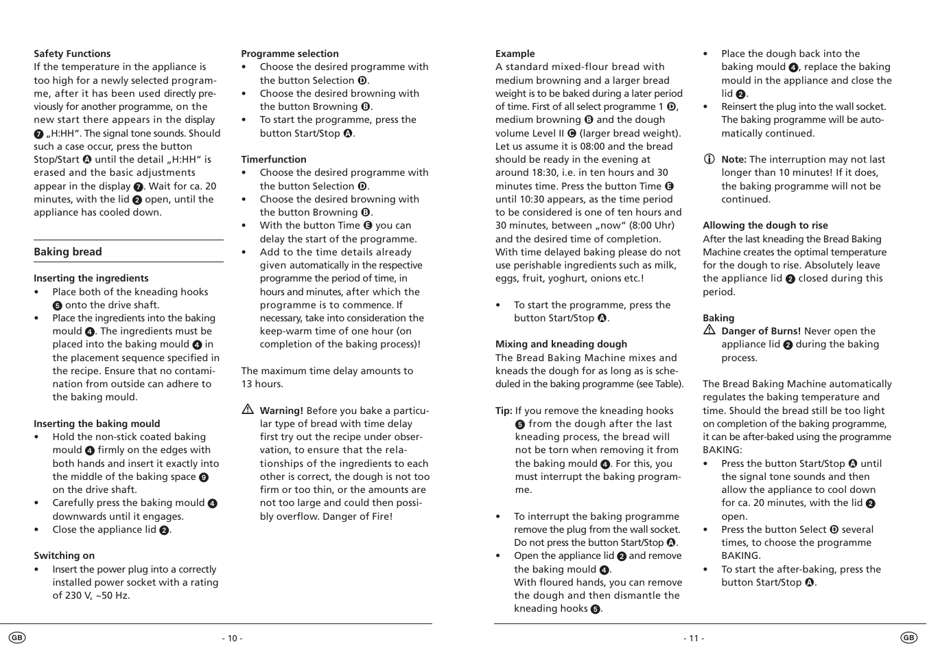 Kompernass Bread Making Machine KH 1170 User Manual | Page 7 / 11
