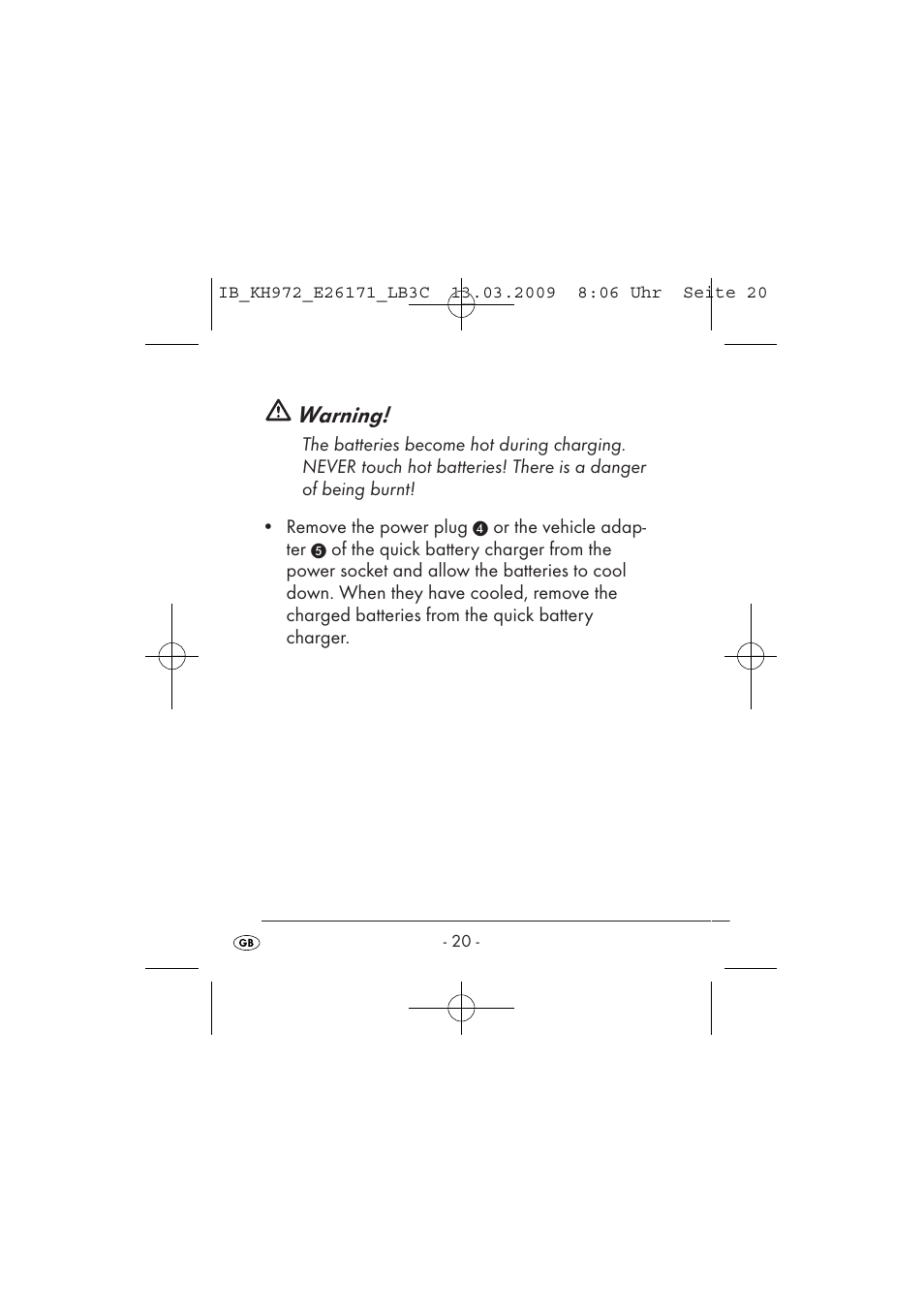Warning | Kompernass KH 972 User Manual | Page 22 / 58