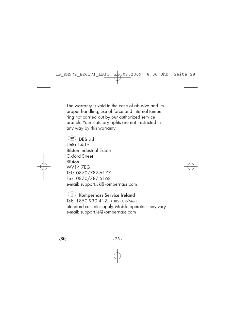 Kompernass KH 972 User Manual | Page 30 / 58