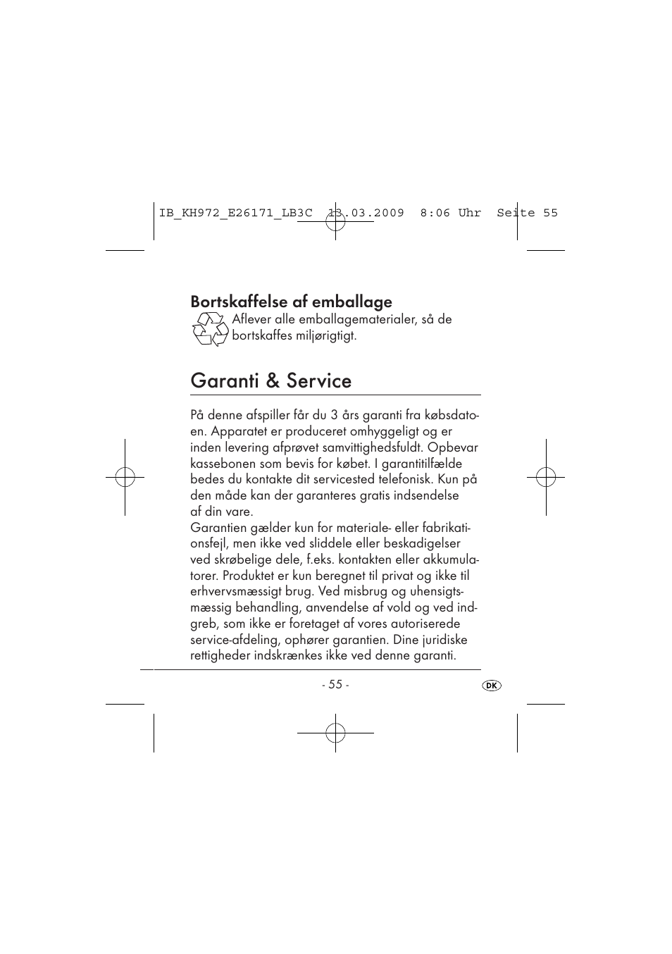Garanti & service | Kompernass KH 972 User Manual | Page 57 / 58