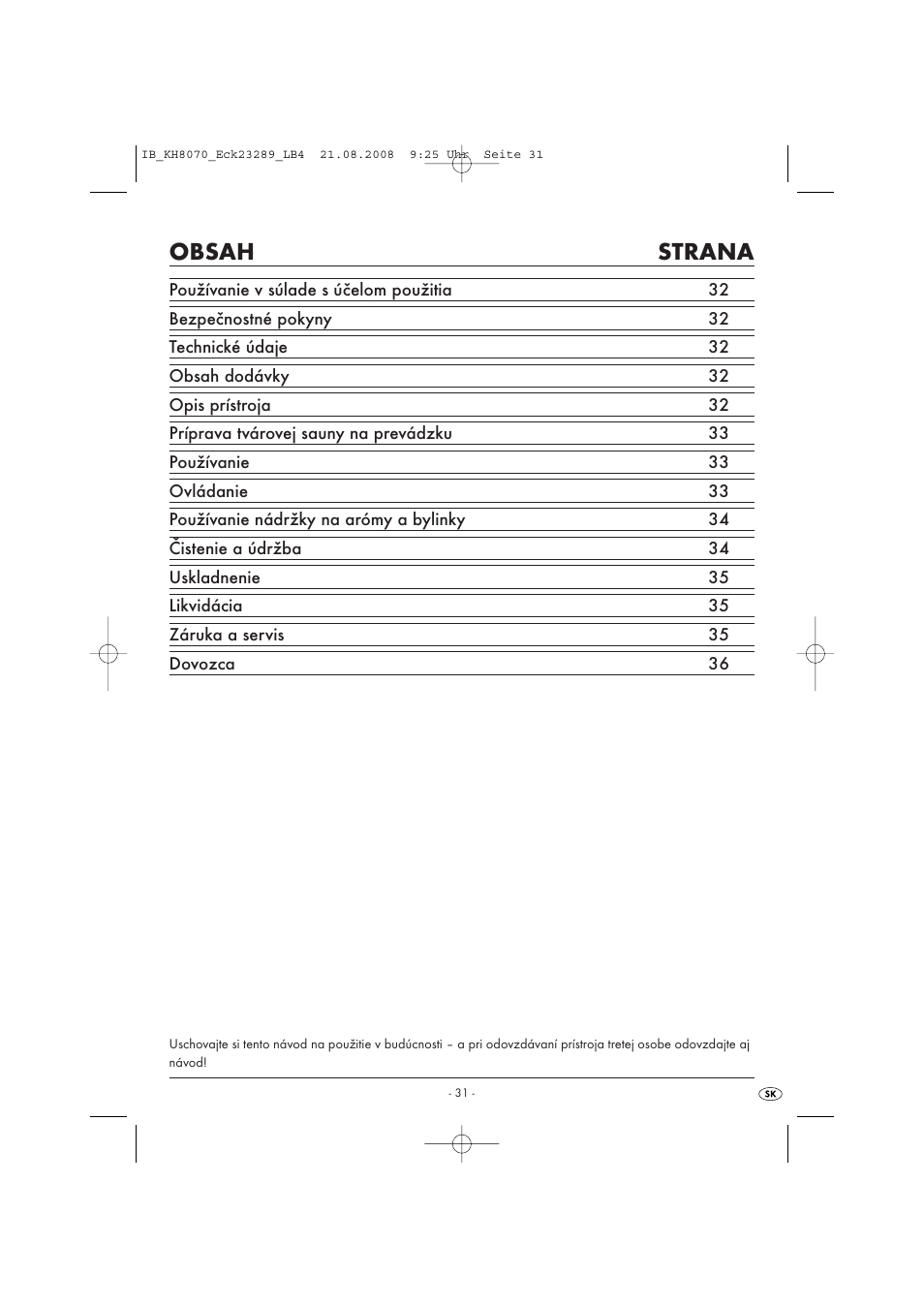 Kompernass KH 8070 User Manual | Page 33 / 50