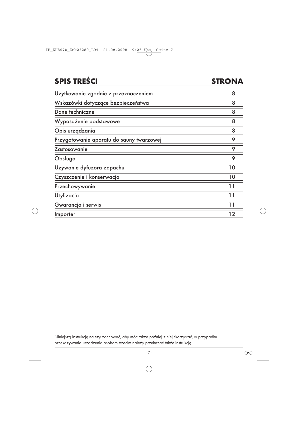Kompernass KH 8070 User Manual | Page 9 / 50