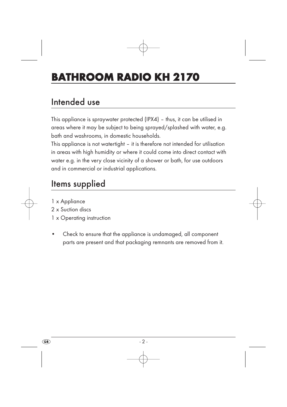Kompernass KH 2170 User Manual | Page 4 / 24