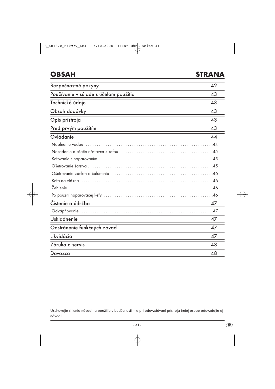 Kompernass STEAM BRUSH KH1270-06/08-V6 User Manual | Page 43 / 66