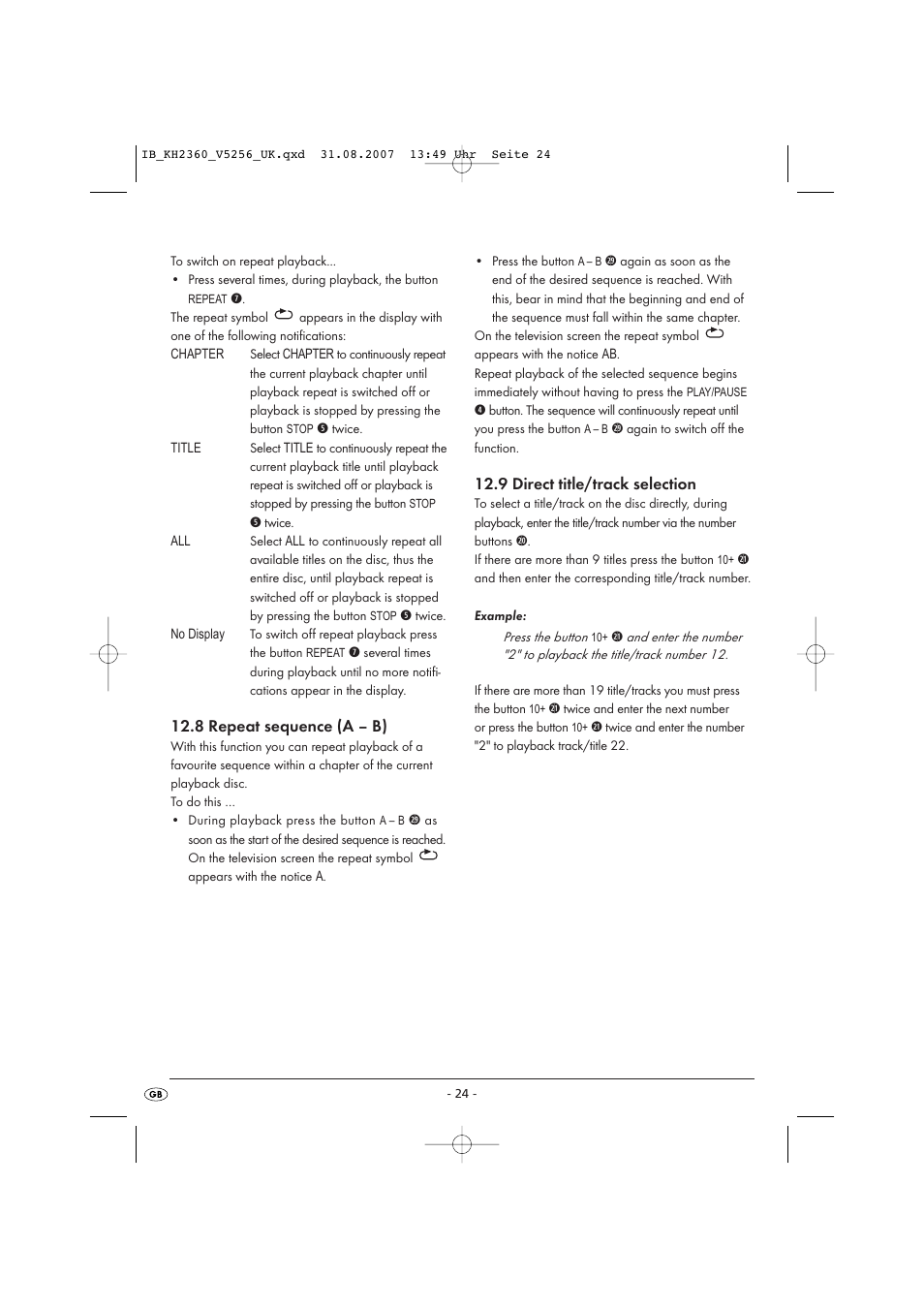 Kompernass KH 2360 User Manual | Page 26 / 42