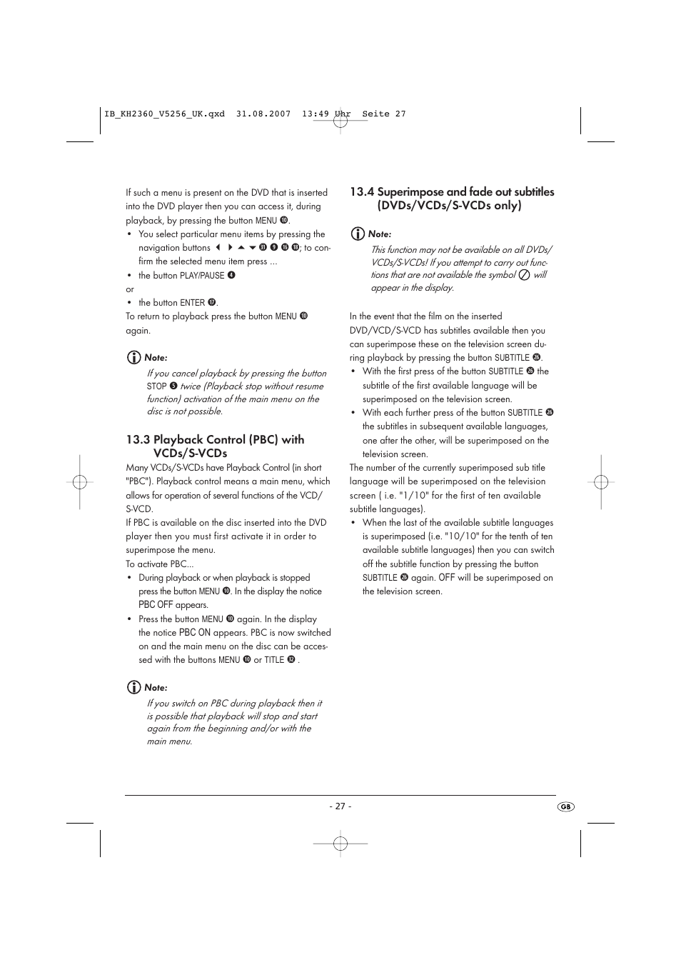 Kompernass KH 2360 User Manual | Page 29 / 42