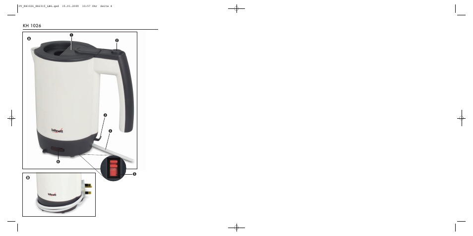 Kh 1026 | Kompernass TRAVELKETTLE KH 1026 User Manual | Page 2 / 6