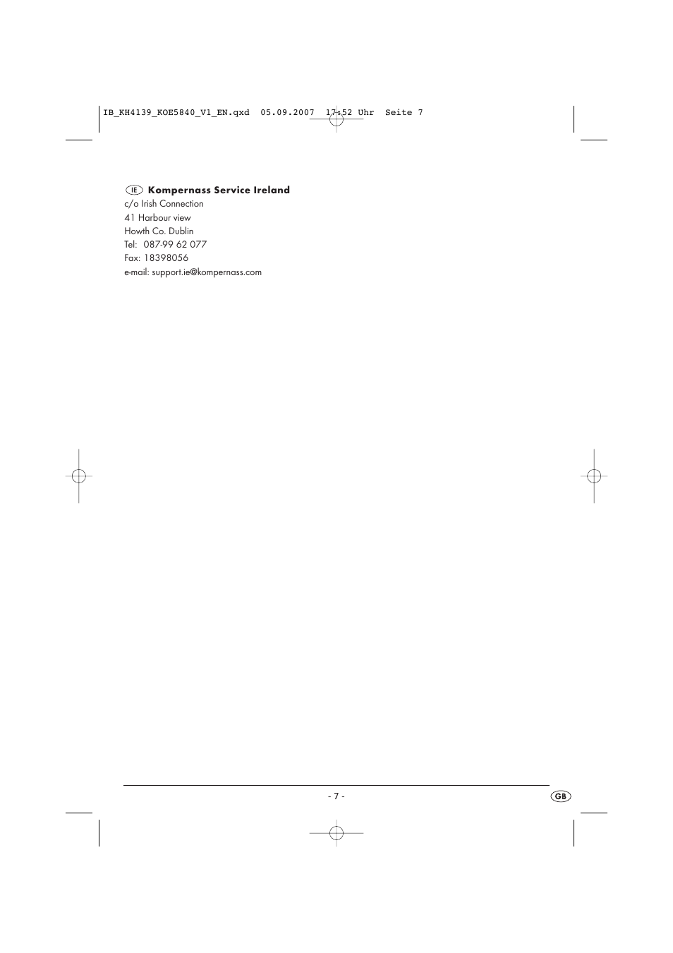 Kompernass KH 4139 User Manual | Page 7 / 7