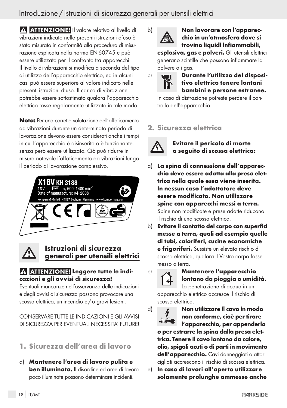 Kompernass X18V User Manual | Page 16 / 42