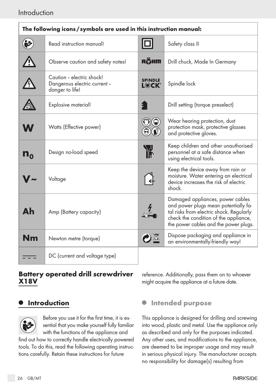 Introduction | Kompernass X18V User Manual | Page 24 / 42
