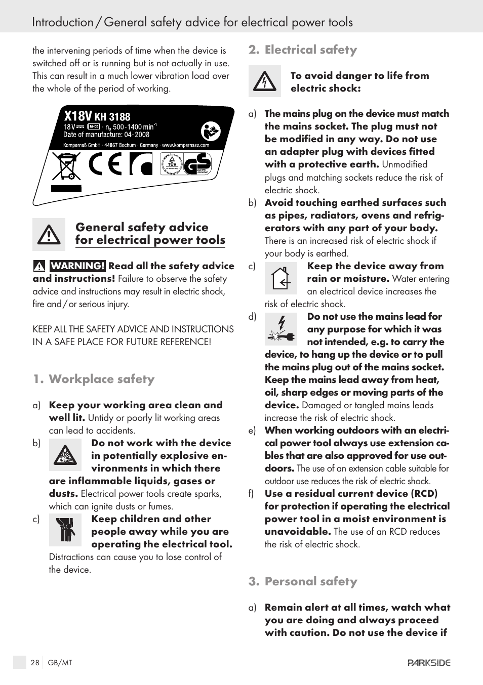 Kompernass X18V User Manual | Page 26 / 42