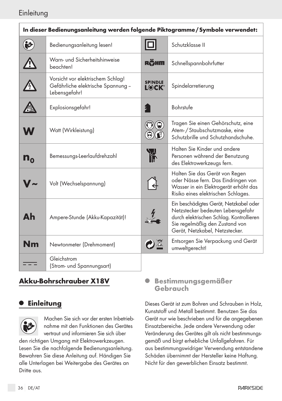 Einleitung | Kompernass X18V User Manual | Page 34 / 42