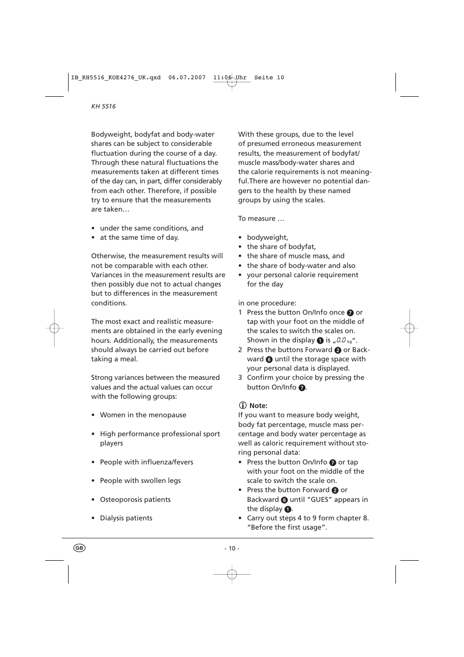 Kompernass KH 5516 User Manual | Page 12 / 19