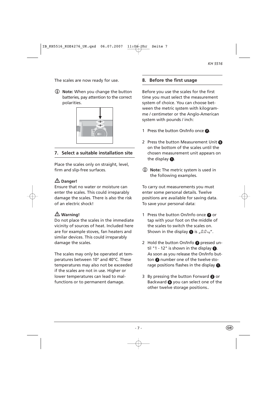 Kompernass KH 5516 User Manual | Page 9 / 19