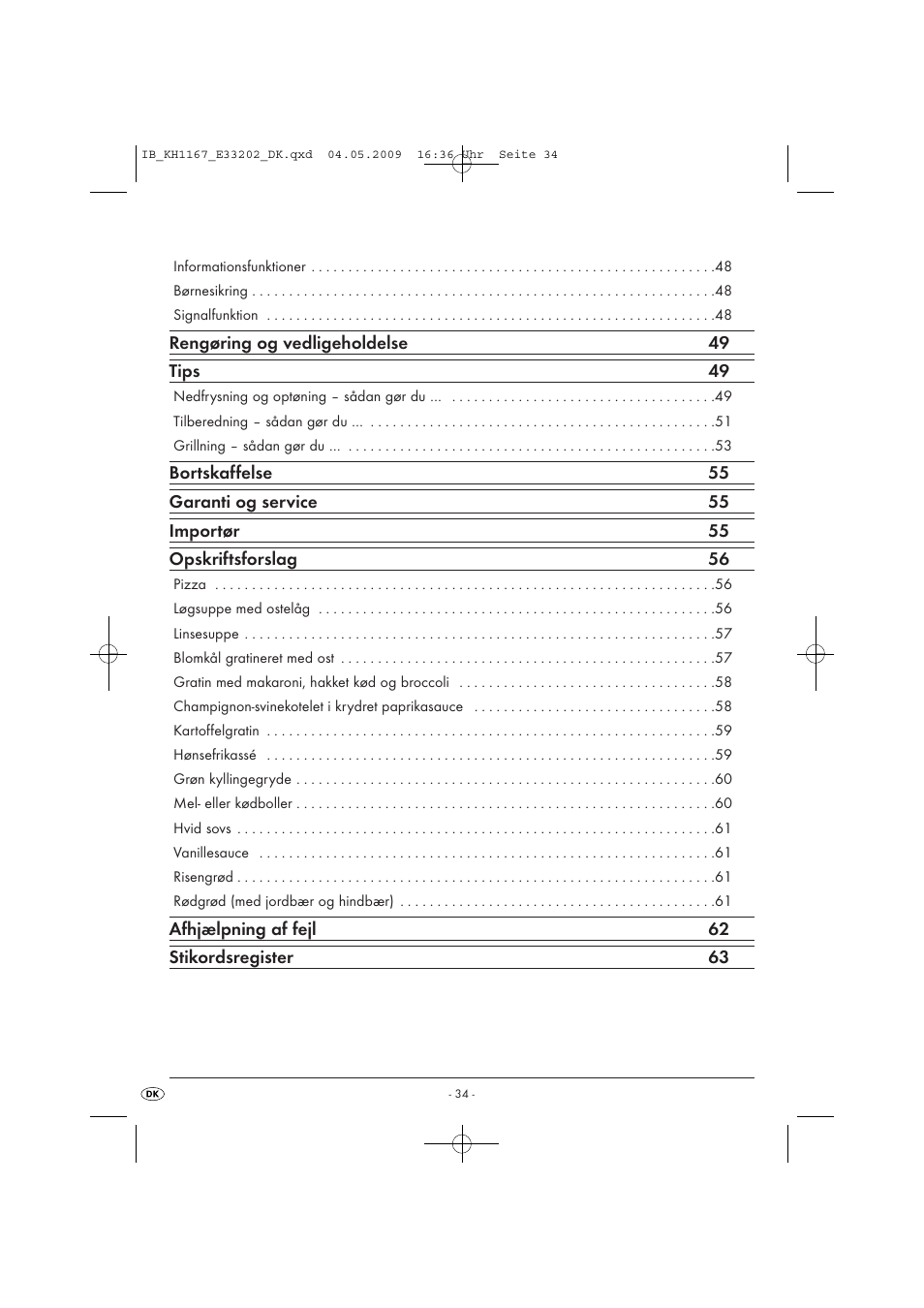 Kompernass KH 1167 User Manual | Page 36 / 65