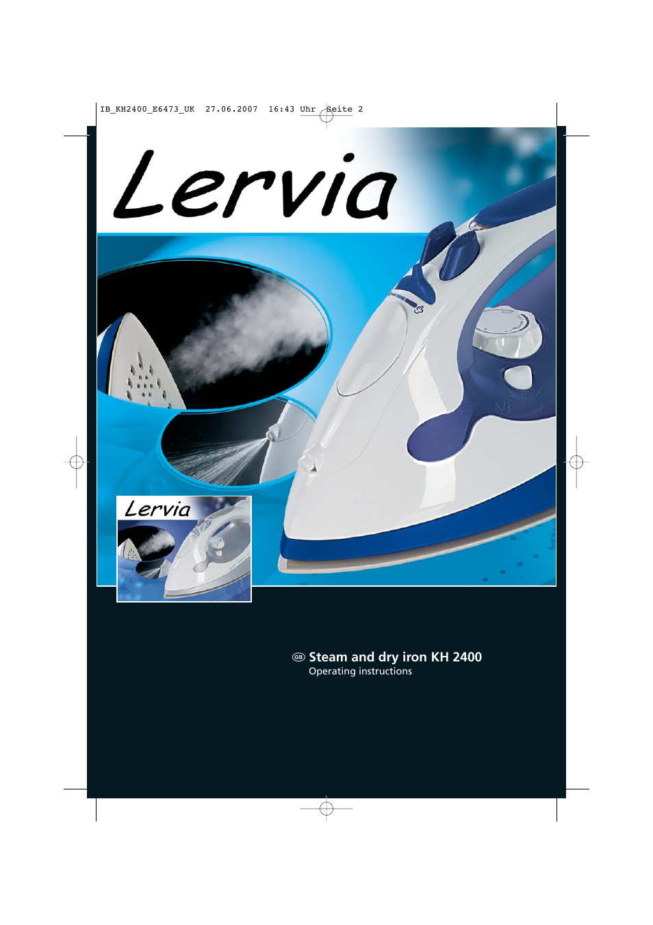 Steam and dry iron kh 2400 | Kompernass KH 2400 User Manual | Page 2 / 13