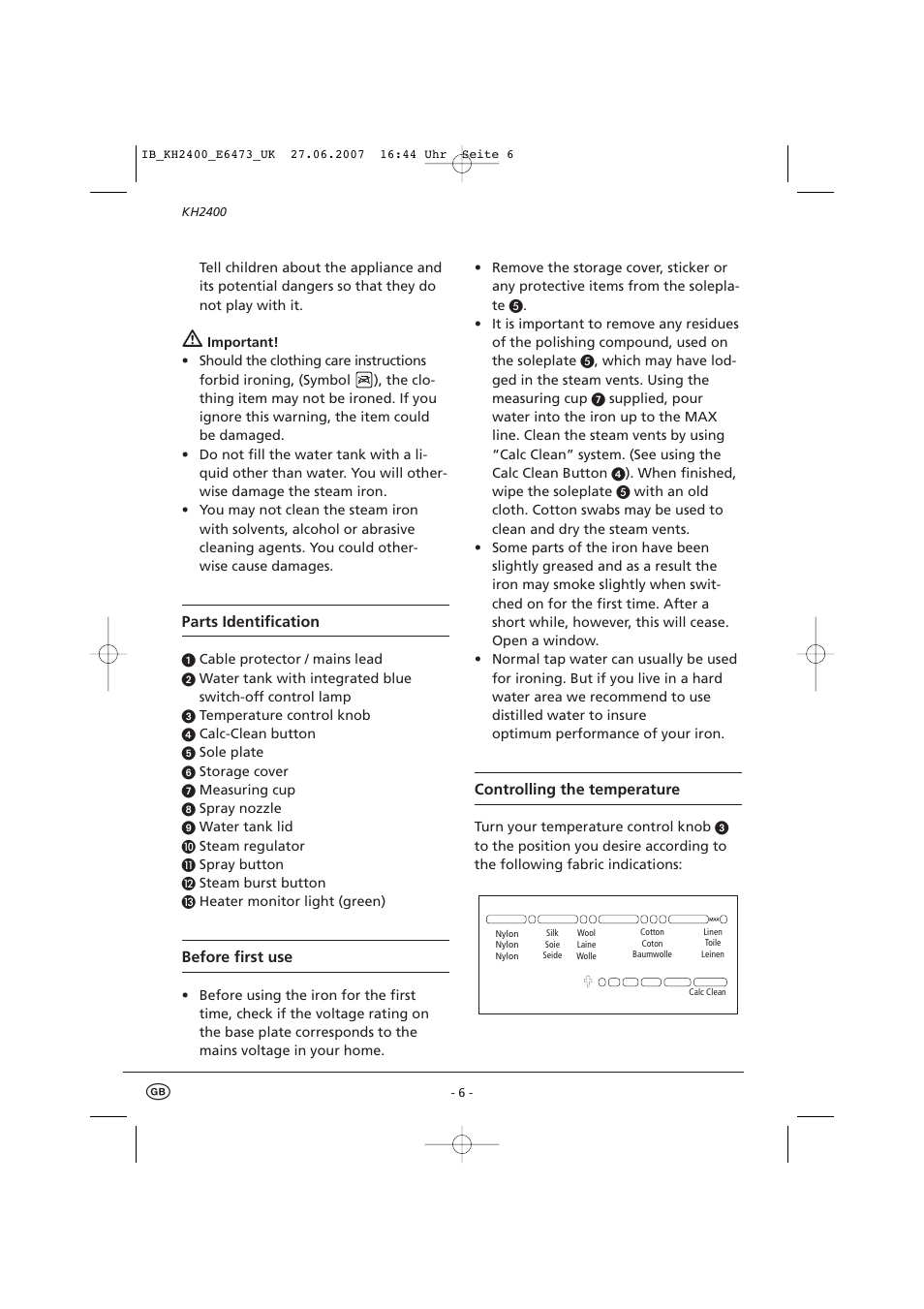 Kompernass KH 2400 User Manual | Page 8 / 13