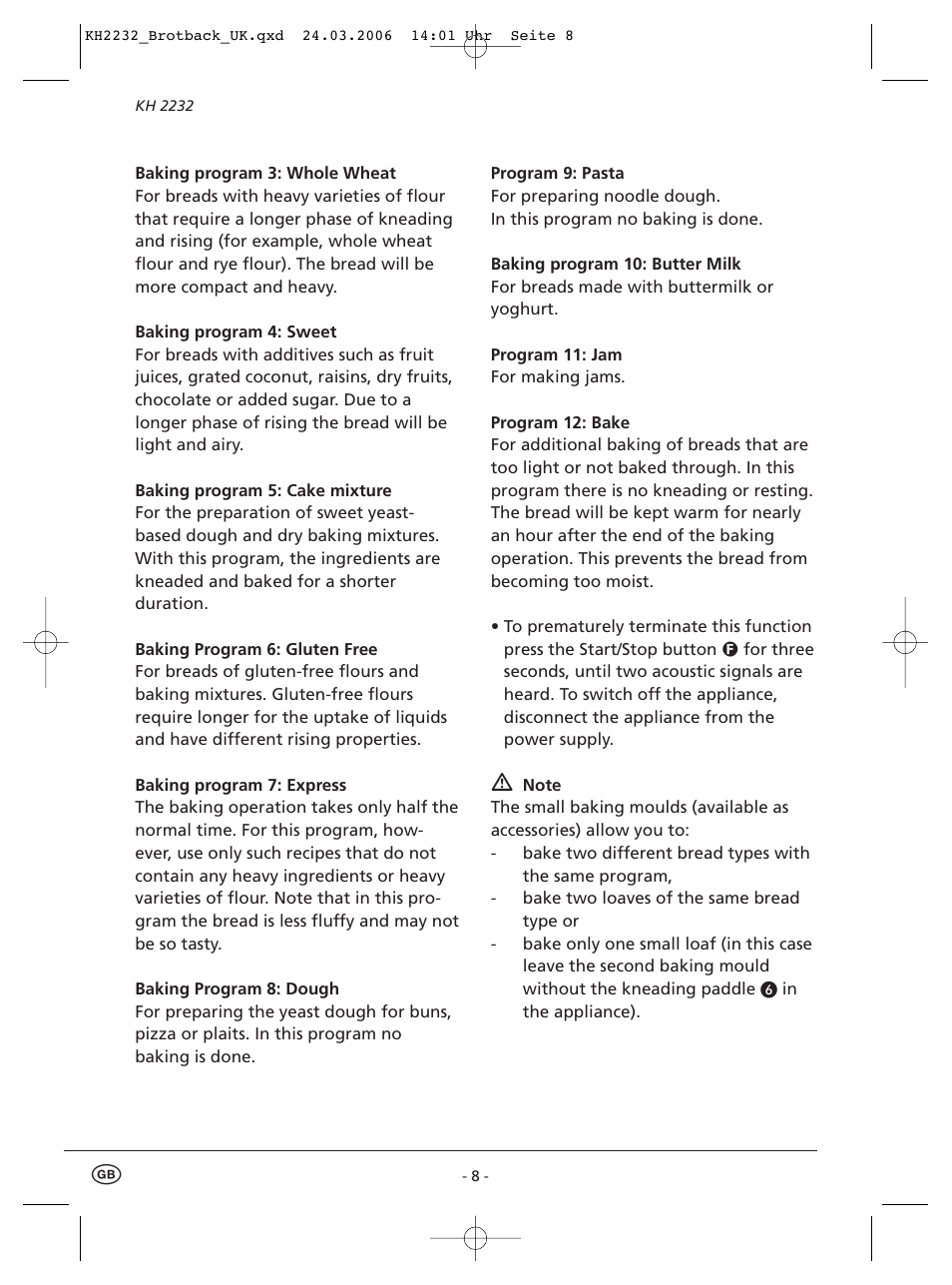 Kompernass KH 2232 User Manual | Page 10 / 20