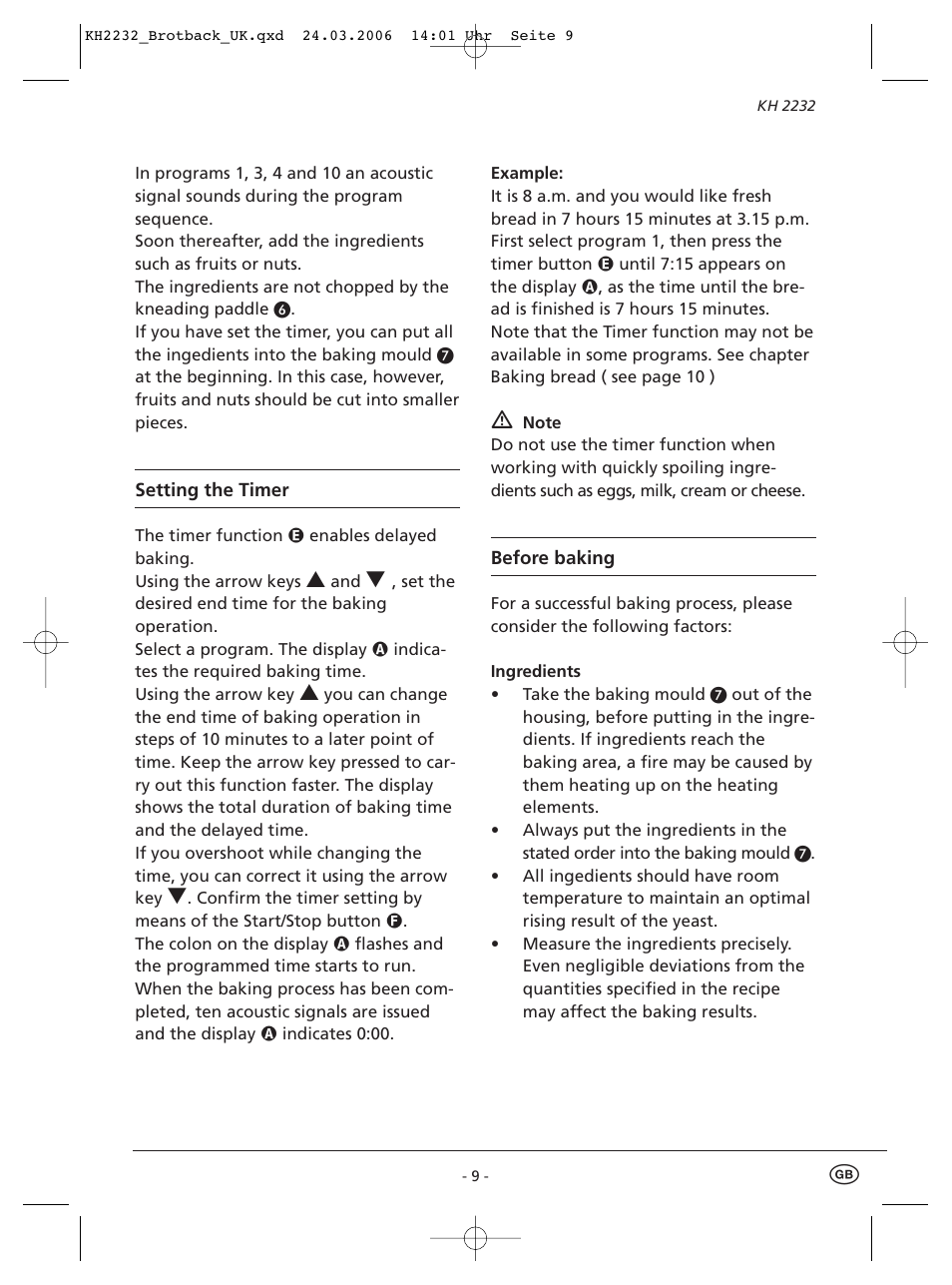 Kompernass KH 2232 User Manual | Page 11 / 20