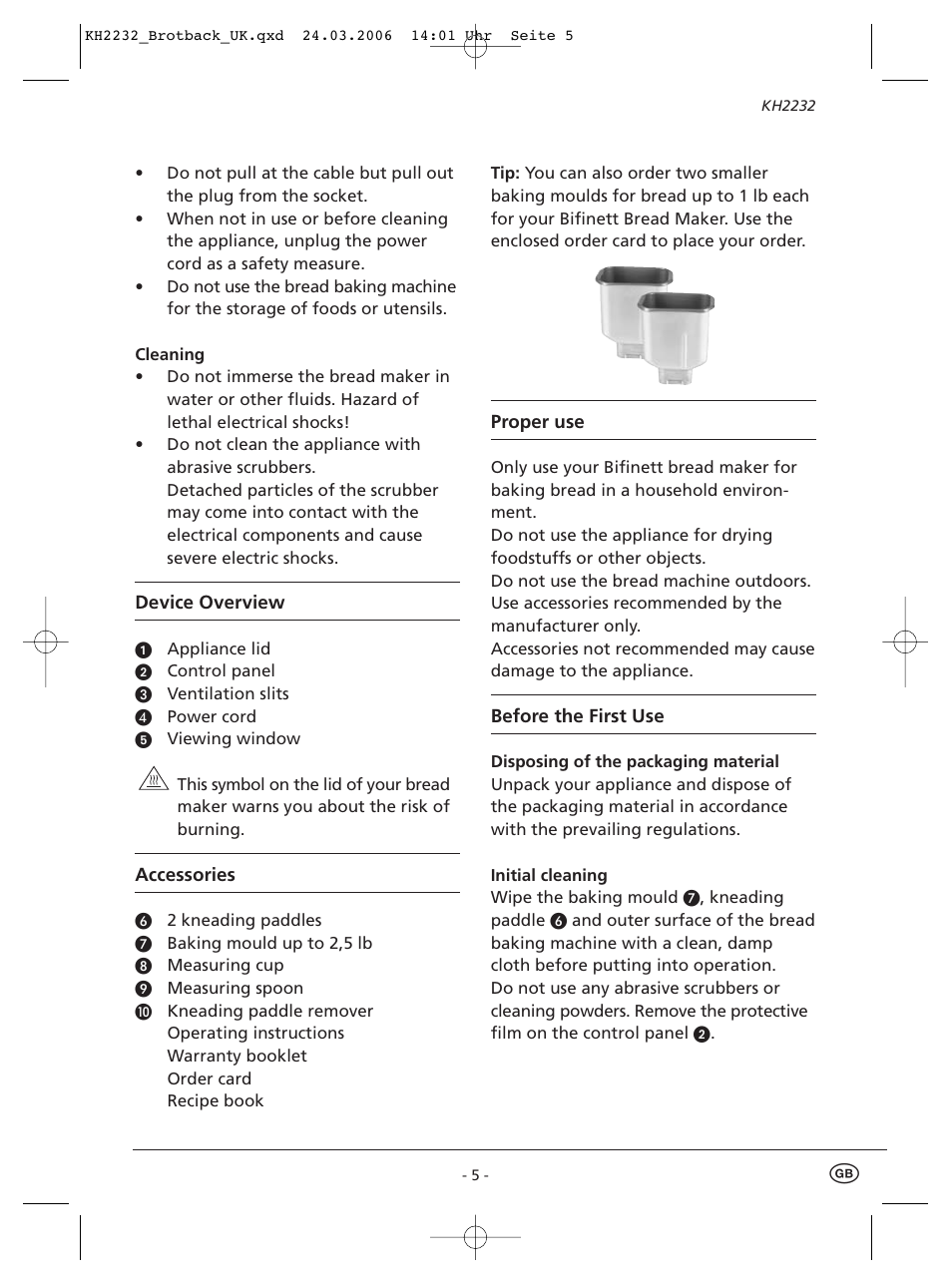 Kompernass KH 2232 User Manual | Page 7 / 20