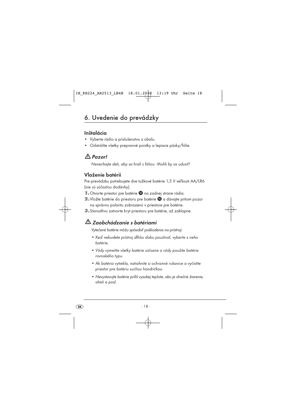 Uvedenie do prevádzky | Kompernass KH224-1/08-V2 User Manual | Page 22 / 26