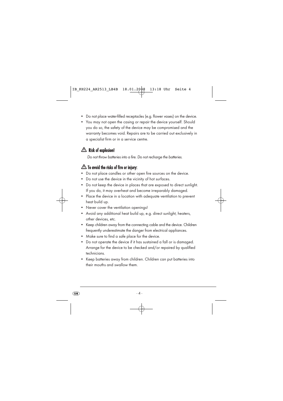 Kompernass KH224-1/08-V2 User Manual | Page 8 / 26