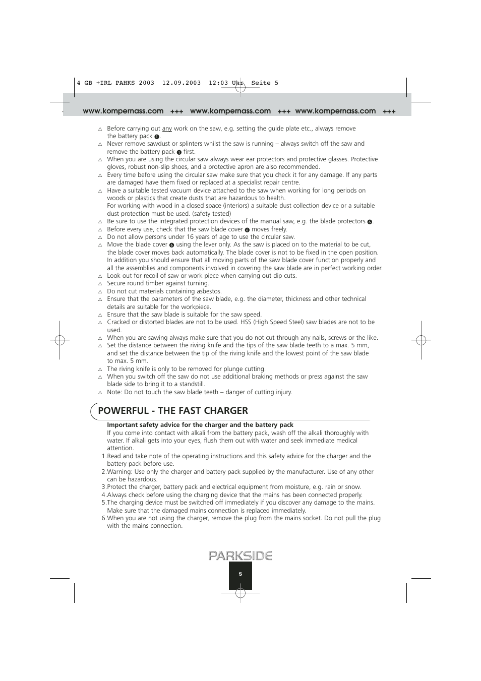 Powerful - the fast charger | Kompernass PAHKS 18V User Manual | Page 5 / 10