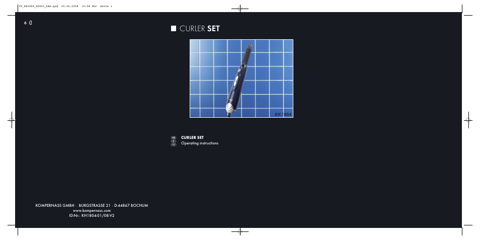 Kompernass Curler Set KH 1804 User Manual | 8 pages