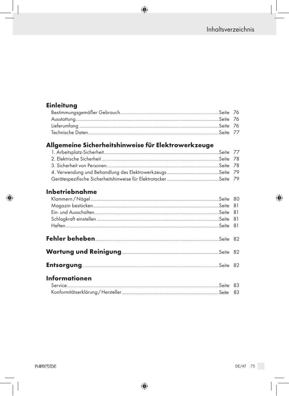 Kompernass PET 23 VARIO User Manual | Page 73 / 81