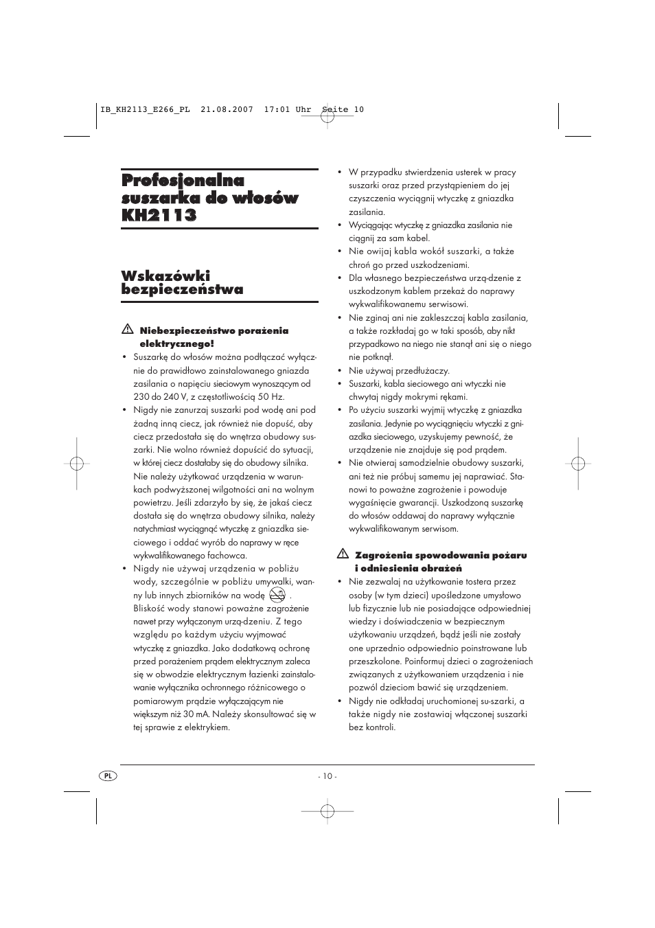 Kompernass KH 1149 User Manual | Page 10 / 50